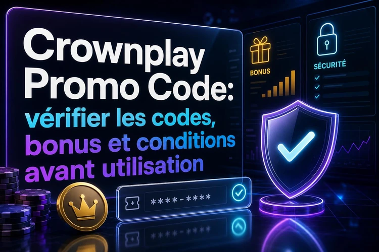 Crownplay Promo Code: vérifier les codes, bonus et conditions avant utilisation