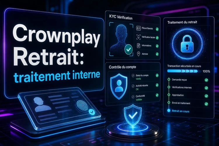 Crownplay Retrait: le temps de traitement interne