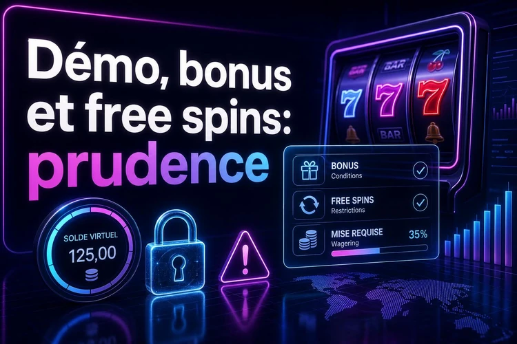 Démo, bonus et free spins: prudence avec les slots online