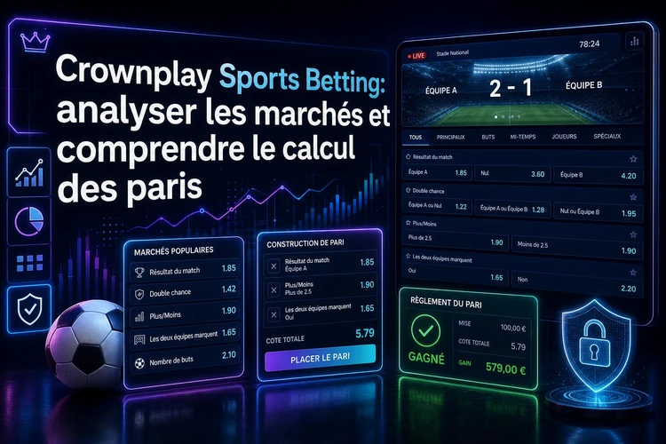 Crownplay Sports Betting: analyser les marchés et comprendre le calcul des paris
